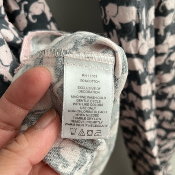 Womas Pajamas with Pink and Gray Animal Print - Picture 6 of 6